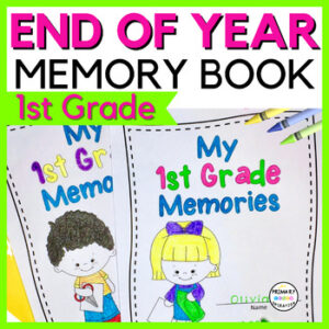 End of Year Memory Book Last Week of School Activities First Grade