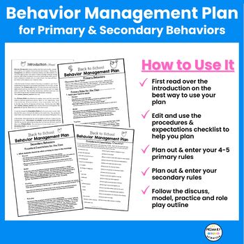 Free Behavior Management Plan and Templates - Image 2