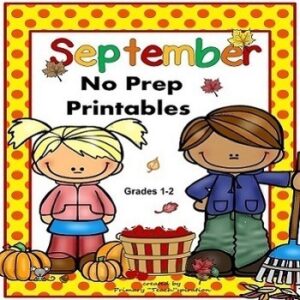 September Morning Work ELA and Math Worksheets Fall Activities 1st & 2nd Grade