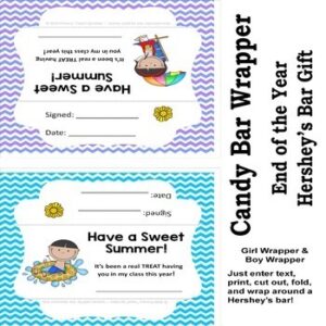 End of Year Student Gift Award | FREE Candy Bar Wrapper Award