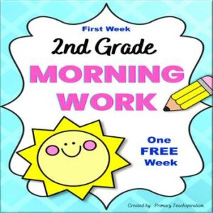 Free 2nd Grade Morning Work | Math & ELA Spiral Review | ONE FREE WEEK