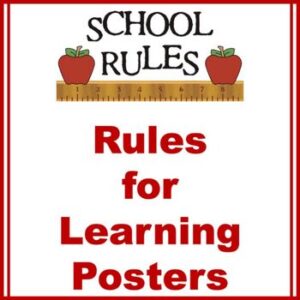 Free Back to School Classroom Rules for Learning Posters - Editable
