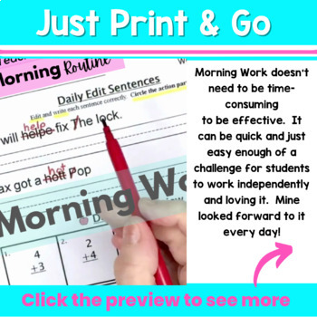 2nd Grade Morning Work Math and ELA Daily Spiral Review UNIT 2 - Image 4