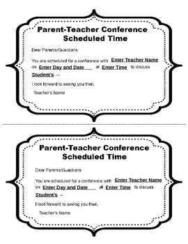 Parent-Teacher Conference Forms ~ Editable - Image 4