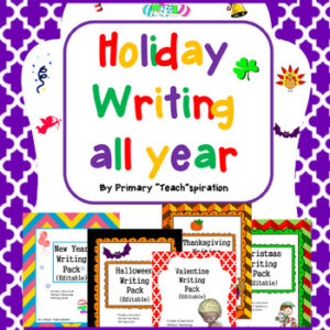 Writing Activity Projects | Create a Class Book | Holidays All Year Bundle